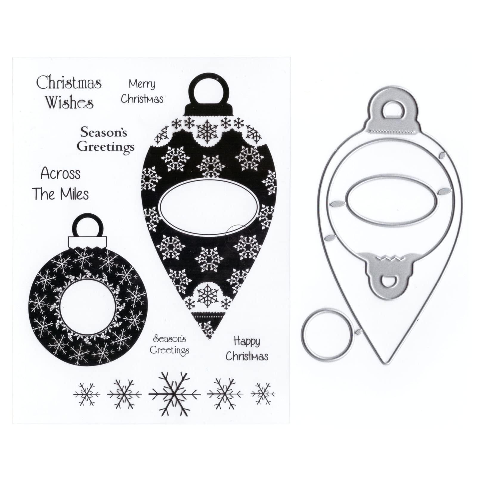 Amazon.co.jp: DzIxY クリスマス 雪の結晶 クリアスタンプと金属切削